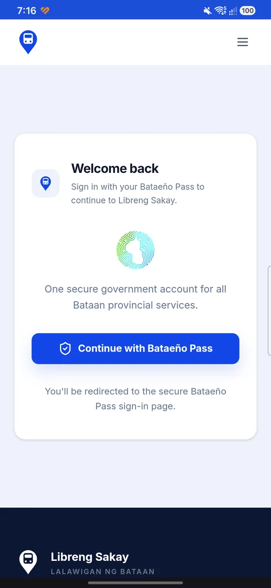 Passenger login