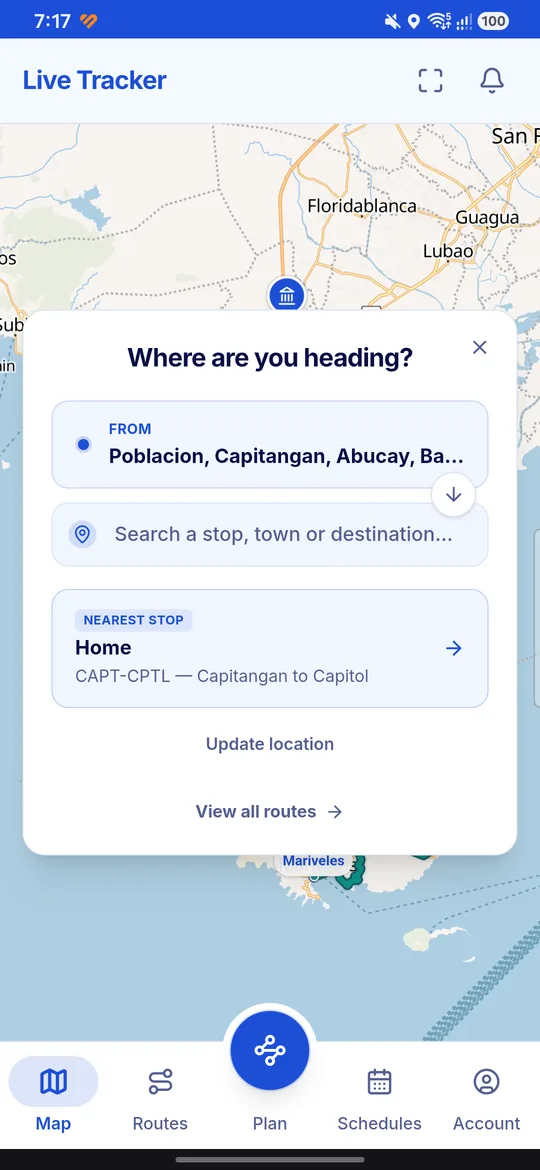 Passenger live map